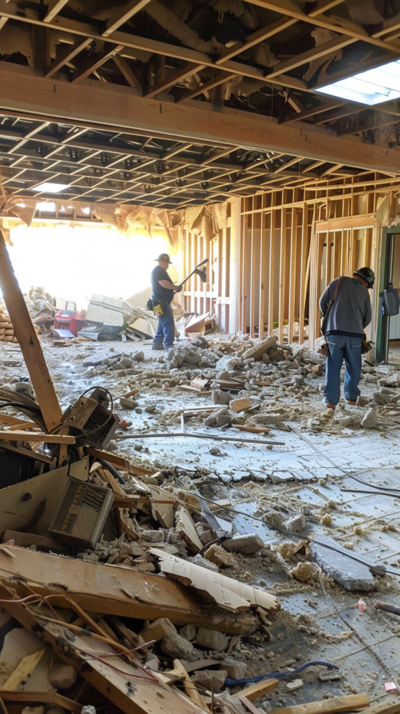 Commercial demolition debris removal at a Saint Louis job site
